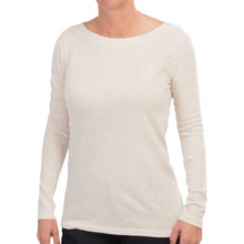 64%OFF レディースカジュアルシャツ ヘザーボートネックシャツ - （女性用）長袖 Heathered Boat Neck Shirt - Long Sleeve (For Women)画像